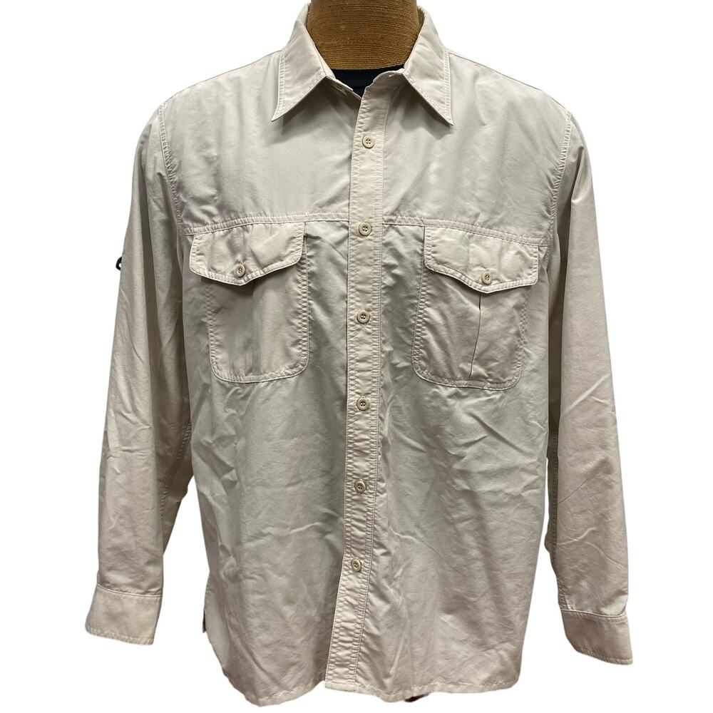 Tilley Endurables Nanotex Comfort Vented Roll Sleeve Men's XL Khaki Button Shirt